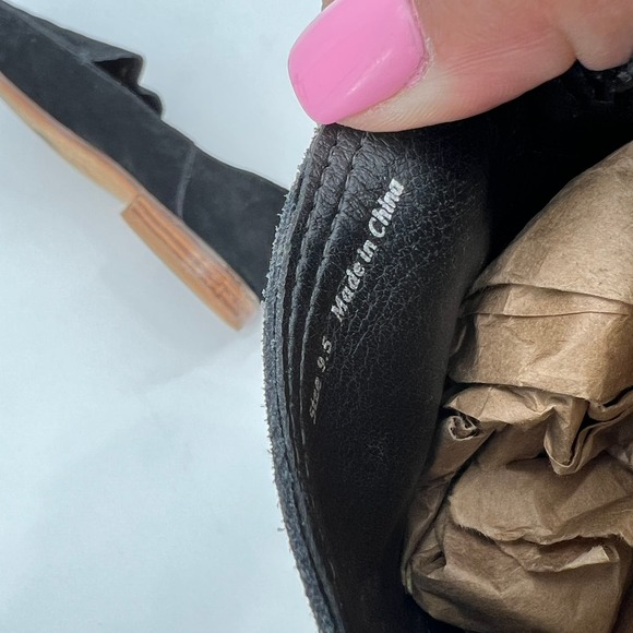 Dolce Vita Perrie Black Suede Loafers Women's 9.5 Slip On Pointed Toe Casual - Picture 7 of 8